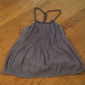 Blue tank top, racerback